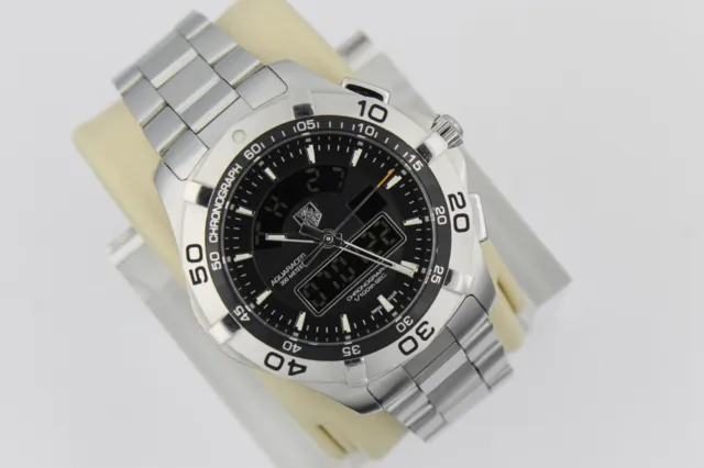 Tag Heuer Aquaracer CAF1010.BA0821 Black Chronograph Watch Mens Digital Silver