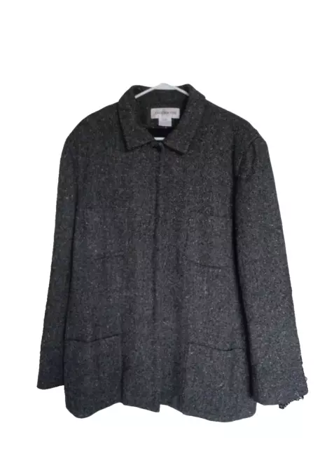 Jones New York Wool Blend Single Breasted  light Coat Size 22W