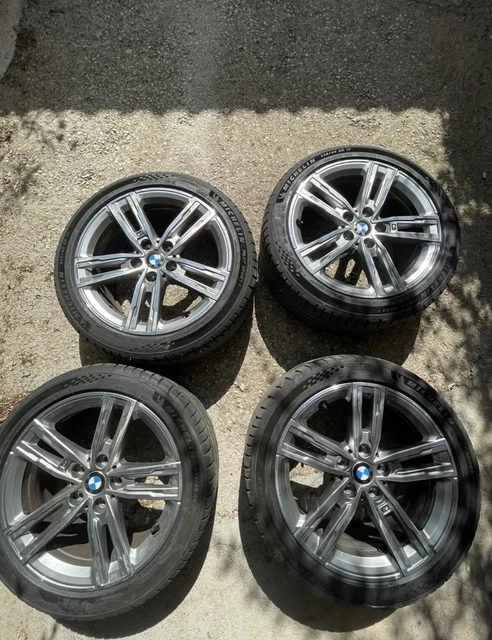 4 CERCHI IN lega con pneumatici bmw M sport serie 1 F40 225/45 R 17 ...