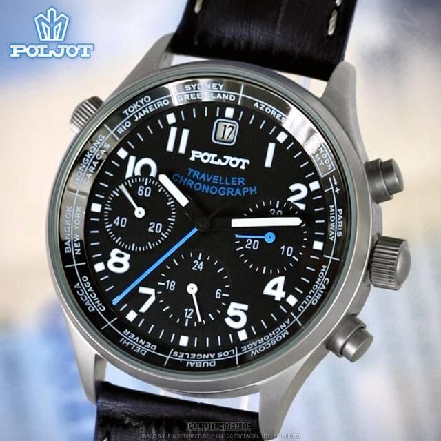 OROLOGIO POLJOT DA Polso Meccanico Militare Russo Sovietico URSS EUR