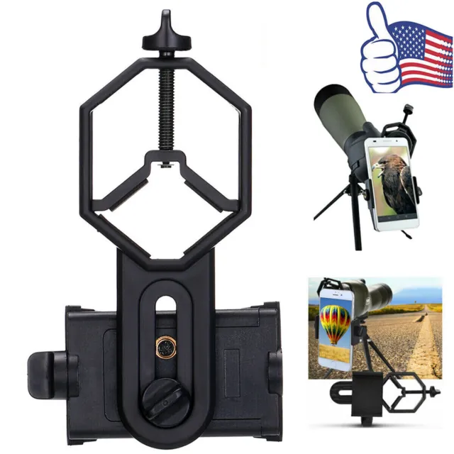 Universal Telescope Cell Phone Mount Adapter for Monocular Spotting Scope NEW