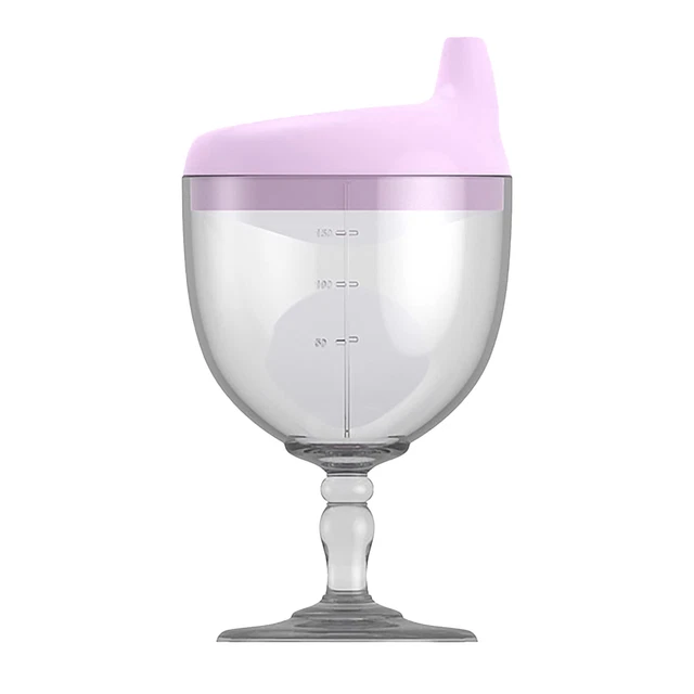 Copa de bebé sin derrame copa de vino para bebé fiesta infantil (púrpura)