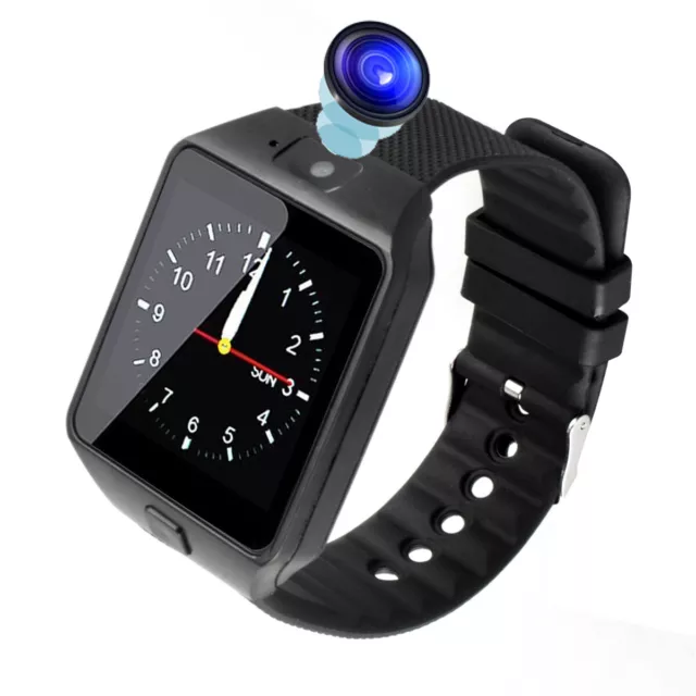 Bluetooth Smart Watch w/Camera Waterproof Phone Sport for Android Samsung Phone
