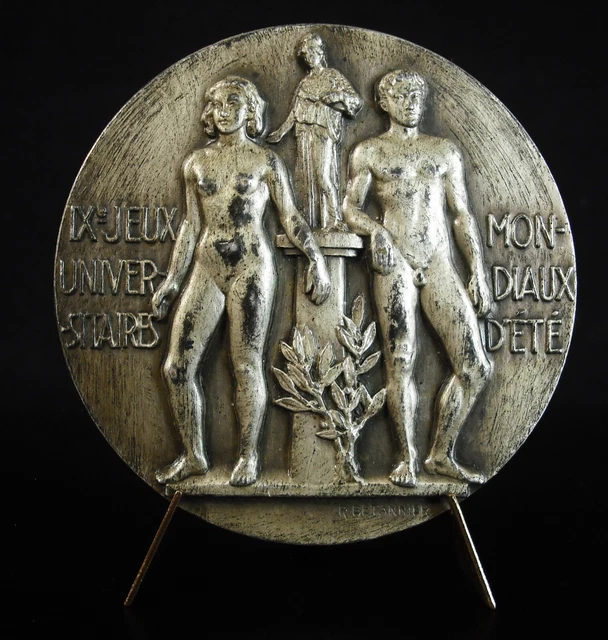Médaille Olympique Art Déco 1906 Par Paul Vannier – Bronze Argenté Des Jeux Olympiques (bon état)