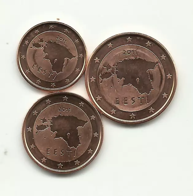1 / 2 / 5 Cents  ESTONIE 2011 neuves ( U N C )