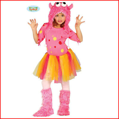 Costume Carnevale Bambina Da Mostro Rosa Vestito Di Halloween Abito Per Bimba