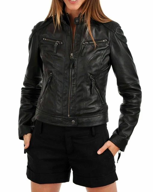 Blouson Motard Femme En Simili Cuir - Taille 2XL (48-50) - Couleur Vin - Neuf Avec étiquettes
