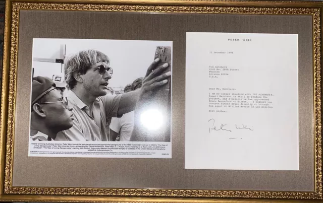 PETER  WEIR, famed Australian film director- SIGNED letter w/ photo