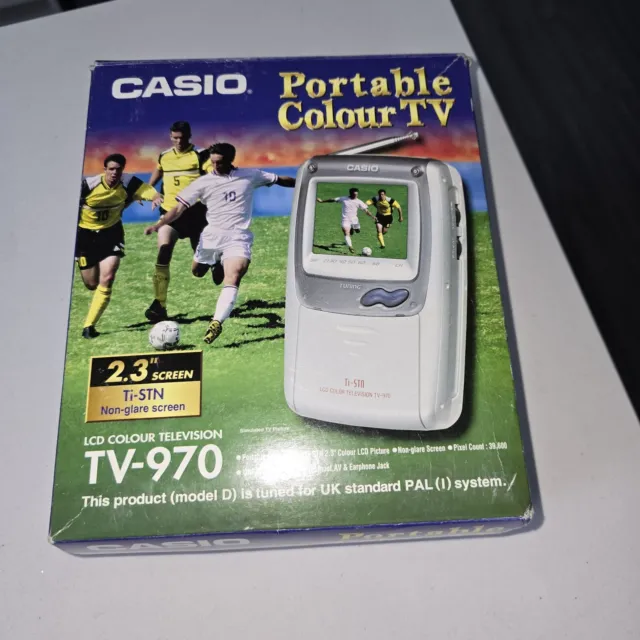 Casio LCD FARB tragbarer Fernseher TV 970 batteriebetrieben einwandfreier Zustand