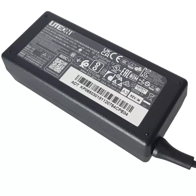 Acer Aspire S5-391 A315-55KG AC Adattatore Caricabatteria Scorta 65W 19V 3.42A