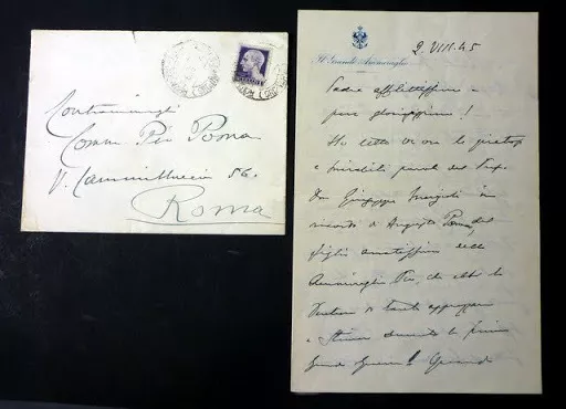 Lettera con Autografo Paolo Thaon di Revel 1945