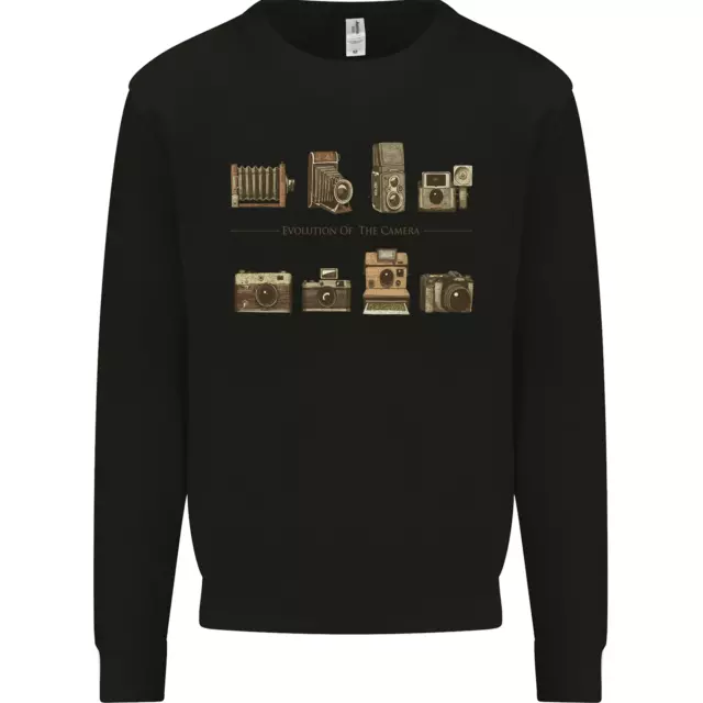 Photography Camera Evolution Photographer Mens Sweatshirt Jumper