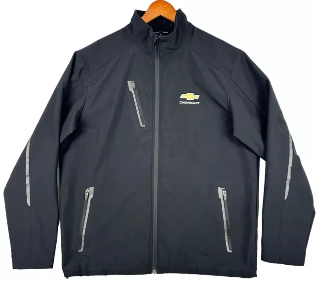 Chevrolet Port Authority Softshell Jacket Men's Large Black Full Zip Chevy Coat