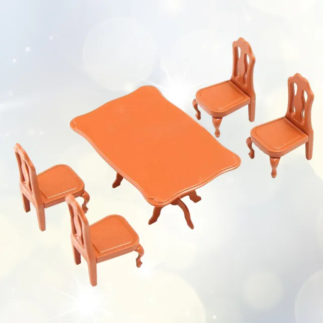 1 juego/5 piezas mini casas para niños casa de juegos mini mesas y sillas para niños niños niños P