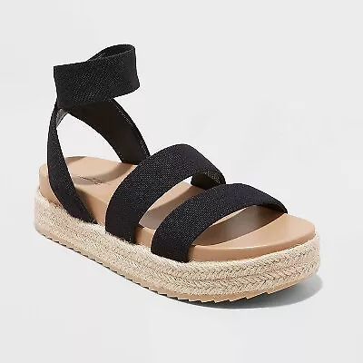 Women's Margie Platform Sport Sandals - Universal Thread Black 9