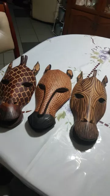 A Set Of Three African Carvings