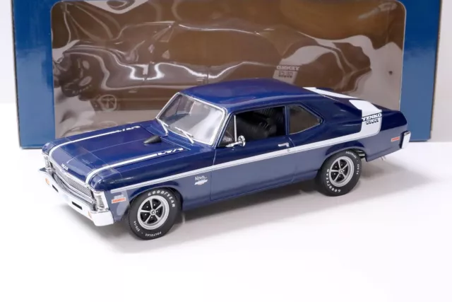 1:18 GMP 1970 Chevrolet Nova Lt/1 350 Yenko Deuce Blue/White Stripes