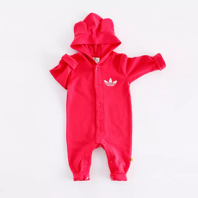 Tuta tutina con cappuccio neonato bambino bambina cerniera tuta abiti 0-18 M 10