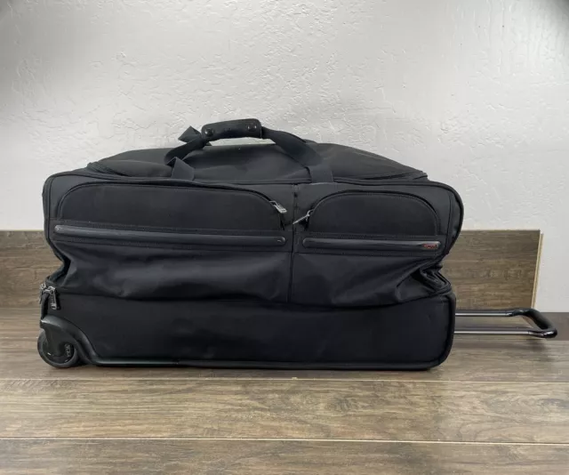 Tumi Alpha 22041D4 29” Black 2 Wheeled Split Duffel Suitcase Luggage Travel Bag