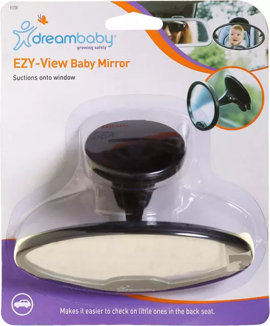 Dreambaby Ezy-View Baby Car Mirror - Adjustable Angle View Feature - with Lev...