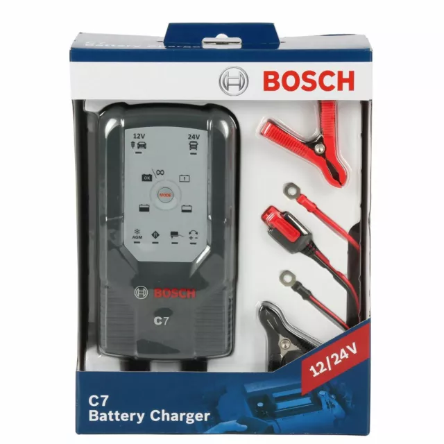 Chargeur de Batterie Automatique 12 / 24 Volts 7.0A