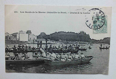 Cpa - Les Bords De La Marne - Joinville Le Pont - Joutes A La Lance - 151