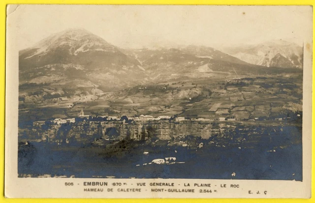 cpa 05 - EMBRUN (Hautes Alpes) HAMLET des VIGNES La PLAINE Le ROC Mont Guillaume