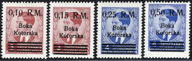 Dt. Besetzung II. WK - Kotor, Nr. 7-10, postfrisch mit Fotobefund