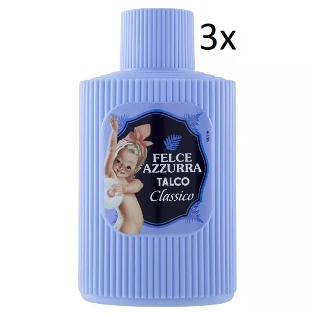 3x Paglieri Felce Azzurra Talco Classico Körperpuder Klassisch Talkum 150g