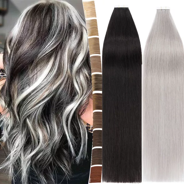 Invisible 100% Russian Tape In Real Remy Skin Weft Human Hair Extensions Ombre