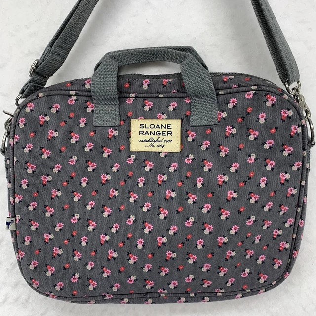 Sloane Ranger 14” Laptop Carry Bag Briefcase Padded Pocket Shoulder Strap Floral