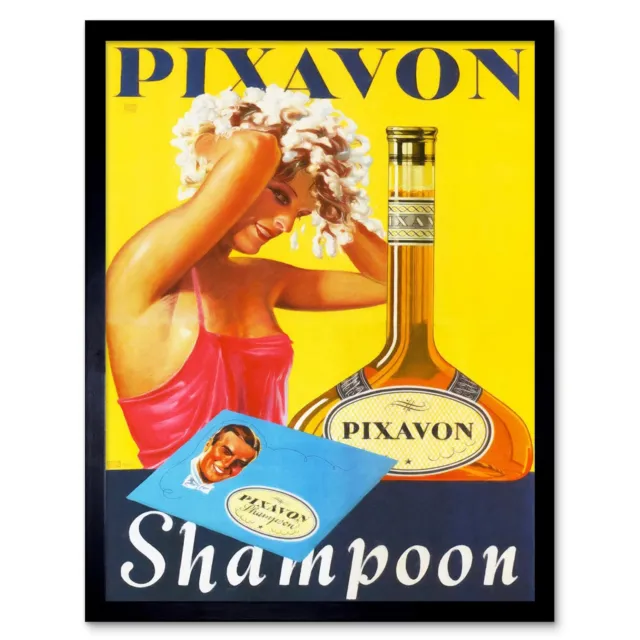 Werbung Pixavon Shampoo Österreich Haar Vintage 12X16 Zoll gerahmter Kunstdruck