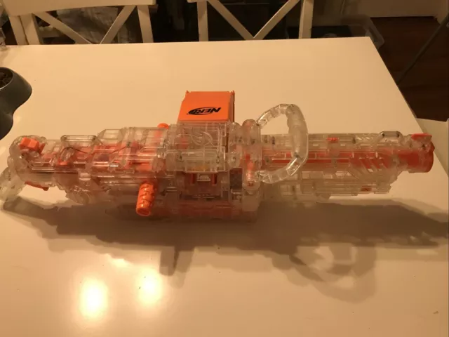 Nerf N-Strike Vulcan EBF-25 Dart Blaster Gun Only Clear and Orange