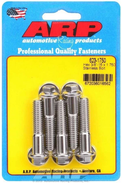 Arp S/S Bolt Kit - 6pt. (5) 3/8-16 x 1.750 623-1750