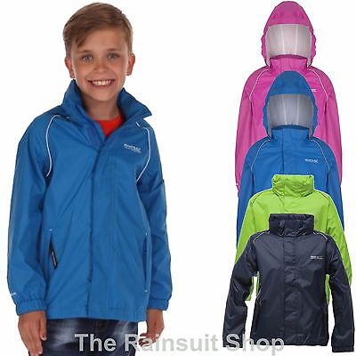 Regatta Kids Fieldfare Waterproof Breathable Rain Coat Jacket Boy Girl Age 5-12Y