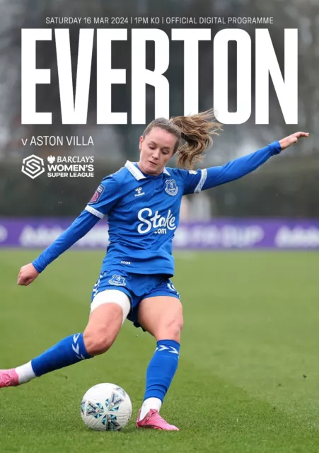 Everton Women v Aston Villa Saturday 16th March 2024.