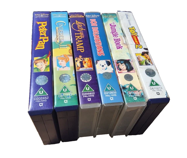DISNEYPIXAR 6 X VHS Tapes Peter PanJungle BookToy Story & More Under