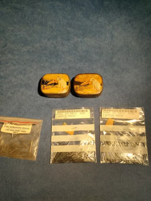 Gramophone Needles And Two His Master's Voice Tins