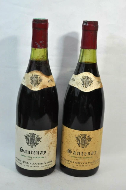 Vin - 2 Bouteilles - Bourgogne - Santenay - 1976