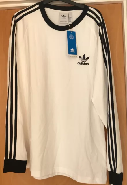 Adidas Adicolor Classics 3-Stripes Long-Sleeve White T-Shirt Size L