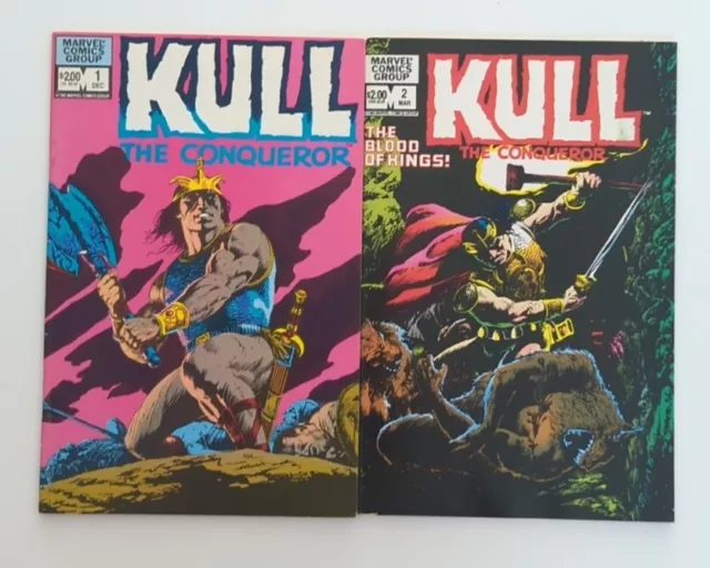 Kull The Conqueror Vol 1 #1&2 Marvel Comics 1982 R E Howard Conan Bolton Buscema