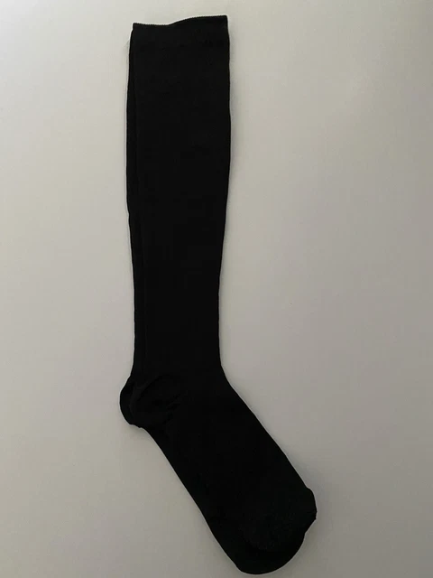Calcetín unisex de compresión circulación negro recuperación muscular longitud rodilla S/M