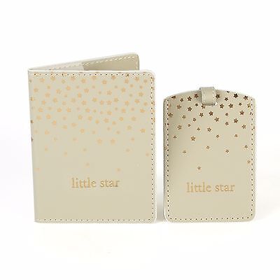 Bambino Little Star Passport & My Luggage Tag Gift Set cream & gold Baby  CG1354