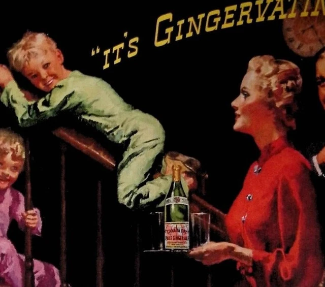 1937 Canada Dry Ginger Ale Children Kids Bedtime Health Claims Original Print Ad