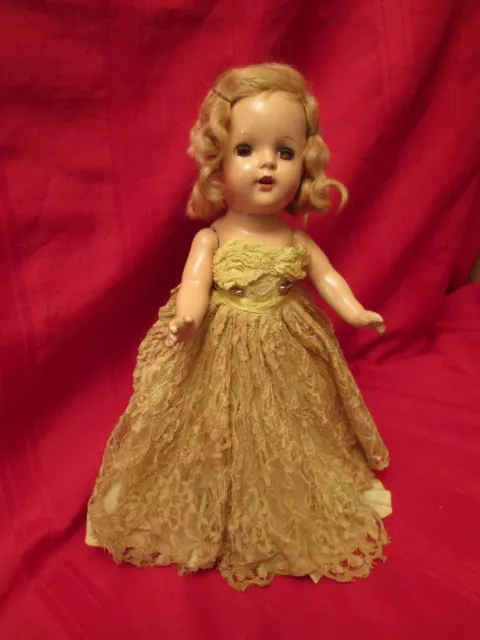 MADAME ALEXANDER COMPOSITION DOLL - Unmarked - (13") - Original Gown - 1930's