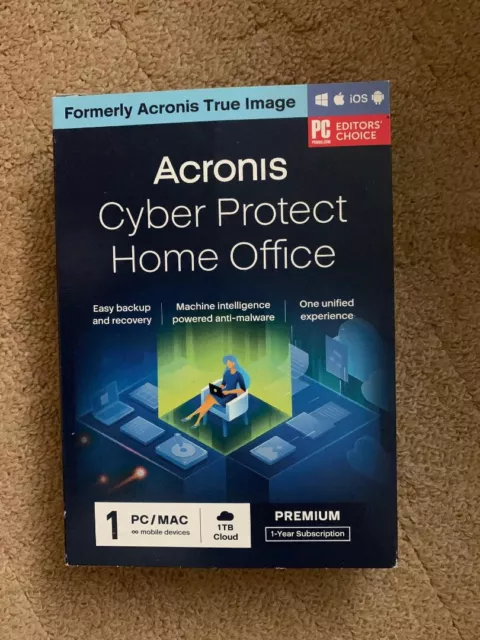 Acronis Cyber Protect Home Office 1 PC/MAC 1 anno + 1 TB di cloud storage - inglese