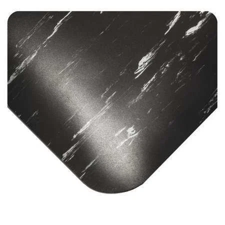 WEARWELL 496.12X3X8BK Smart Tile Top Mat, Black, 3 ft. W x 8 ft. L, 1/2" Thick,