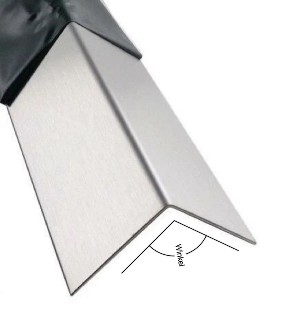 Angle en Acier Inoxydable Inégale, Oberfl. Brossé 2000mm Long Protection de Bord