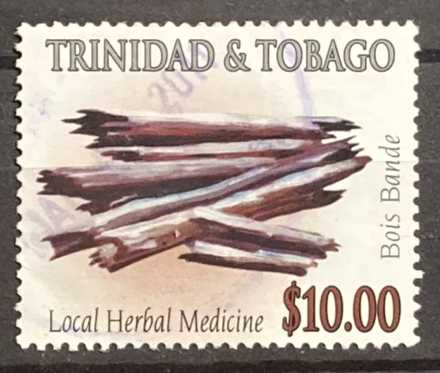 Trinidad & Tobago - 2005 Herbal Medicine. $10 Bois Bande Fine Used Sg 1065