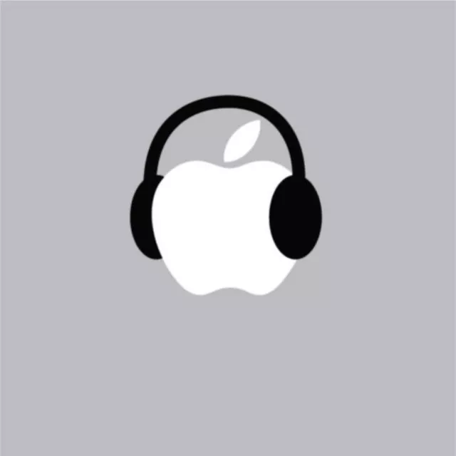 Headphones - Mac Apple Logo Cover Laptop Vinyl Decal Sticker MacBook Decals
